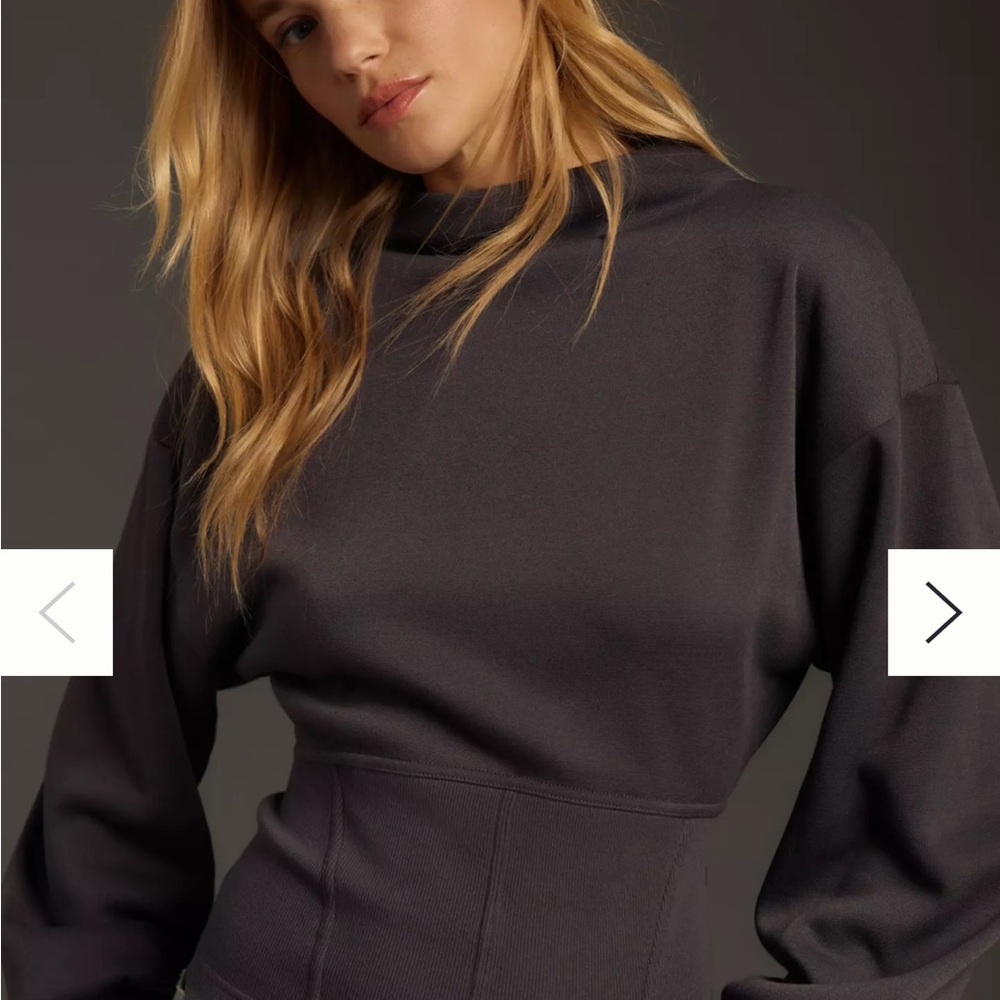 Maeve by Anthropologie Charcoal Top